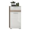 Trendteam Bath Storage Cabinet Set-One White and Light San Remo Oak