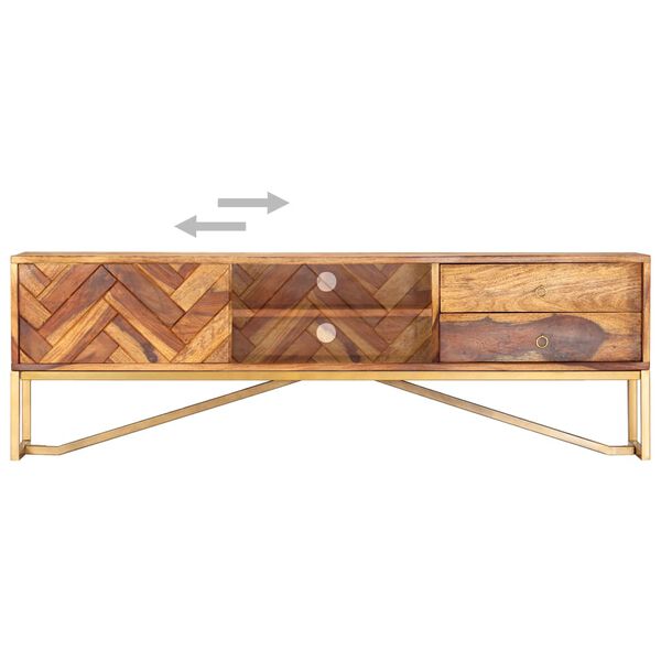 vidaXL TV Cabinet 140x30x45 cm Solid Acacia Wood