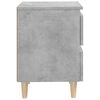 vidaXL Bed Cabinets & Solid Pinewood Legs 2 pcs Concrete Grey 40x35x50 cm