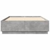vidaXL Bed Frame with LED without Mattress Concrete Grey 140x200 cm