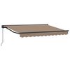 vidaXL Manual Retractable Awning Taupe 5 x 3.5 m