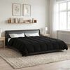 vidaXL Summer Duvet Quilted Black 220 x 260 cm Microfiber