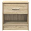 vidaXL Bedside Cabinet with Drawer Sonoma Oak 39x28x41 cm