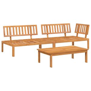 vidaXL Pallet Sofa Set | Natural Wood | Solid acacia wood with an oil finish