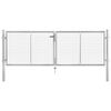 vidaXL Garden Gate Galvanised Steel 306x75 cm Silver