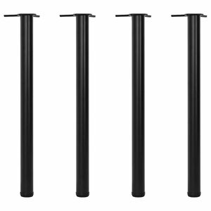 vidaXL 4 Height Adjustable Table Legs Black 870 mm
