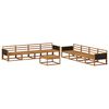vidaXL Outdoor Sofa Set 9 pcs Natural Solid Acacia Wood
