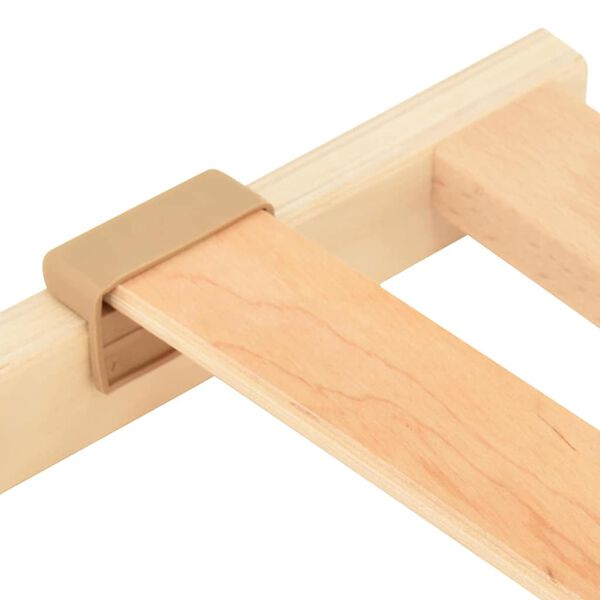 vidaXL Slatted Bed Base Brown 120 x 190 cm Solid Beech Wood