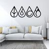 Homemania 4 Piece Wall Decoration Elements 32x50 cm Metal Black