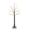 vidaXL Snow-Covered LED Christmas Tree Brown 22 x 22 x 120 cm Plastic