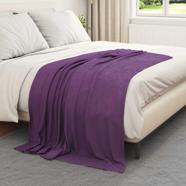 vidaXL Throw Blankets 6 pcs Purple 170 x 130 cm Fleece