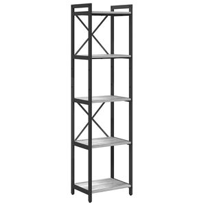 vidaXL Bookshelf 40 x 30 x 155 cm Engineered Wood Grey sonoma