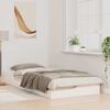 vidaXL Bed Frame White 90 x 200 cm Solid Pine Wood