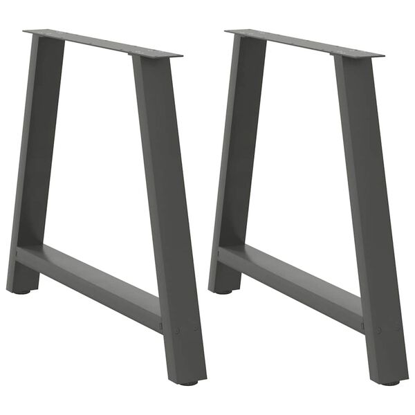 vidaXL Dining Table Legs A-Shaped 2 pcs Anthracite 100x(72-73) cm Steel
