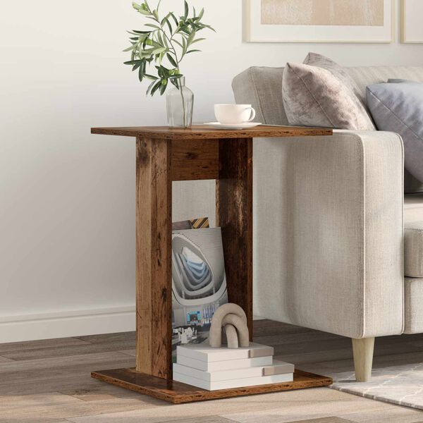vidaXL Side Table Old Wood 45 x 40 x 62.5 cm Engineered Wood