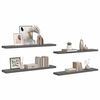 vidaXL Floating Wall Shelves 4 pcs High Gloss Grey 120x23.5x3.8 cm MDF