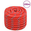 vidaXL Boat Rope Red 20 mm 100 m Polypropylene