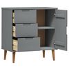 vidaXL Sideboard MOLDE Grey 76,5x40x80 cm Solid Wood Pine