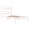 vidaXL Bed Frame without Mattress White Solid Wood Pine Single