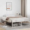 vidaXL Bed Frame without Mattress White 120x200 cm Metal
