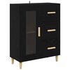 vidaXL Highboard Black Oak 69.5 x 32.5 x 180 cm Engineered Wood