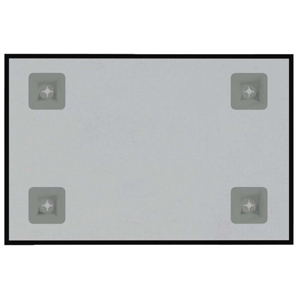 vidaXL Wall-mounted Magnetic Board Black 40x30 cm Tempered Glass