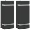 vidaXL Outdoor Wall Lights 2pcs Black Stainless Steel
