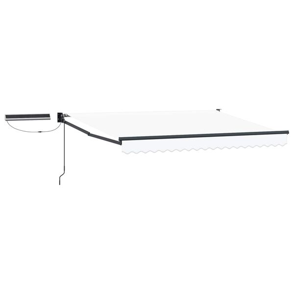 vidaXL Electric Retractable Awning White 3 x 2.5 m