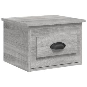 vidaXL Wall-mounted Bedside Cabinet Grey Sonoma 41.5x36x28cm
