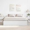 vidaXL Bed Frame without Mattress White 180x200 cm Super King Super King Size