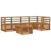 vidaXL Sectional Sofa Set 6 pcs Natural Solid Acacia Wood