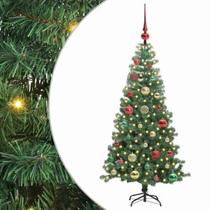 vidaXL Christmas Tree with 150 LEDs with Stand Green 120 cm PVC