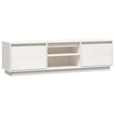 vidaXL TV Cabinet White 140x35x40 cm Solid Wood Pine