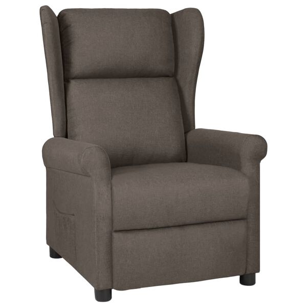 vidaXL Recliner Chair Brown Fabric