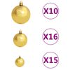 vidaXL Artificial Pre-lit Christmas Tree with Ball Set Black 240 cm PVC