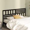 vidaXL Bed Headboard Black 186x4x100 cm Solid Wood Pine
