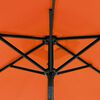 vidaXL Garden Parasol with LEDs and Steel Pole Terracotta 225x225x212cm