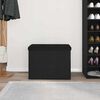 vidaXL Storage Bench Black oak 62 x 42 x 45 cm Engineered Wood