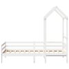 vidaXL Day Bed with Roof without Mattress White 90x200 cm Solid Wood