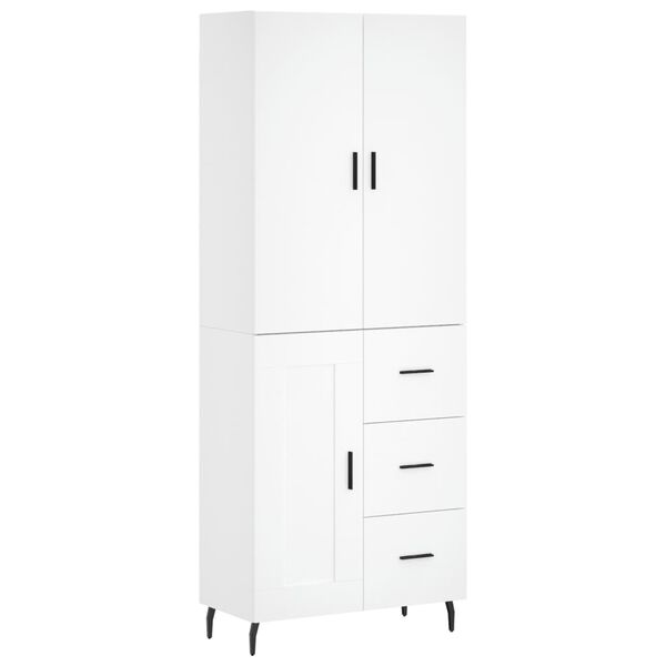 vidaXL Highboard White 69.5x34x180 cm Engineered Wood