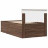 vidaXL Daybed Manual Brown Oak and Black 100 x 200 cm Engineered Wood