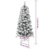 vidaXL Artificial Hinged Christmas Tree Green and White 150 cm