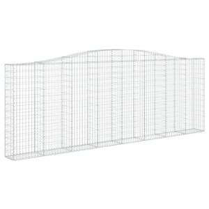vidaXL Arched Gabion Basket 400x30x140/160 cm Galvanised Iron