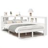 vidaXL Bookcase Bed | White | Solid pinewood | 120 x 190 cm | Bookcase Bed
