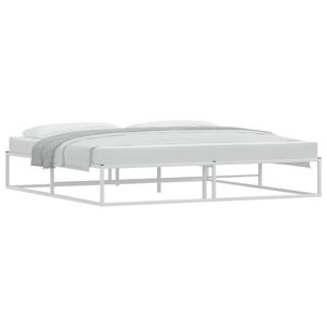 vidaXL Bed Frame without Mattress White 200x200 cm Metal