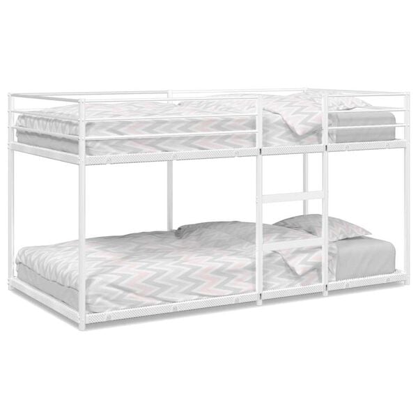 vidaXL Bunk Bed without Mattress White 80x200 cm Steel