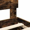 vidaXL Bed Frame with Drawer Smoked Oak 120 x 190 cm Engineered Wood