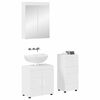 vidaXL Bathroom Furniture Set TULUM High Gloss White Engineered Wood