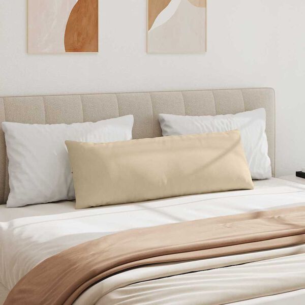 vidaXL Sofa Pillows 2 pcs Cream 120 x 40 cm Fabric