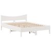vidaXL Bed Frame without Mattress White 140x200 cm Solid Wood Pine